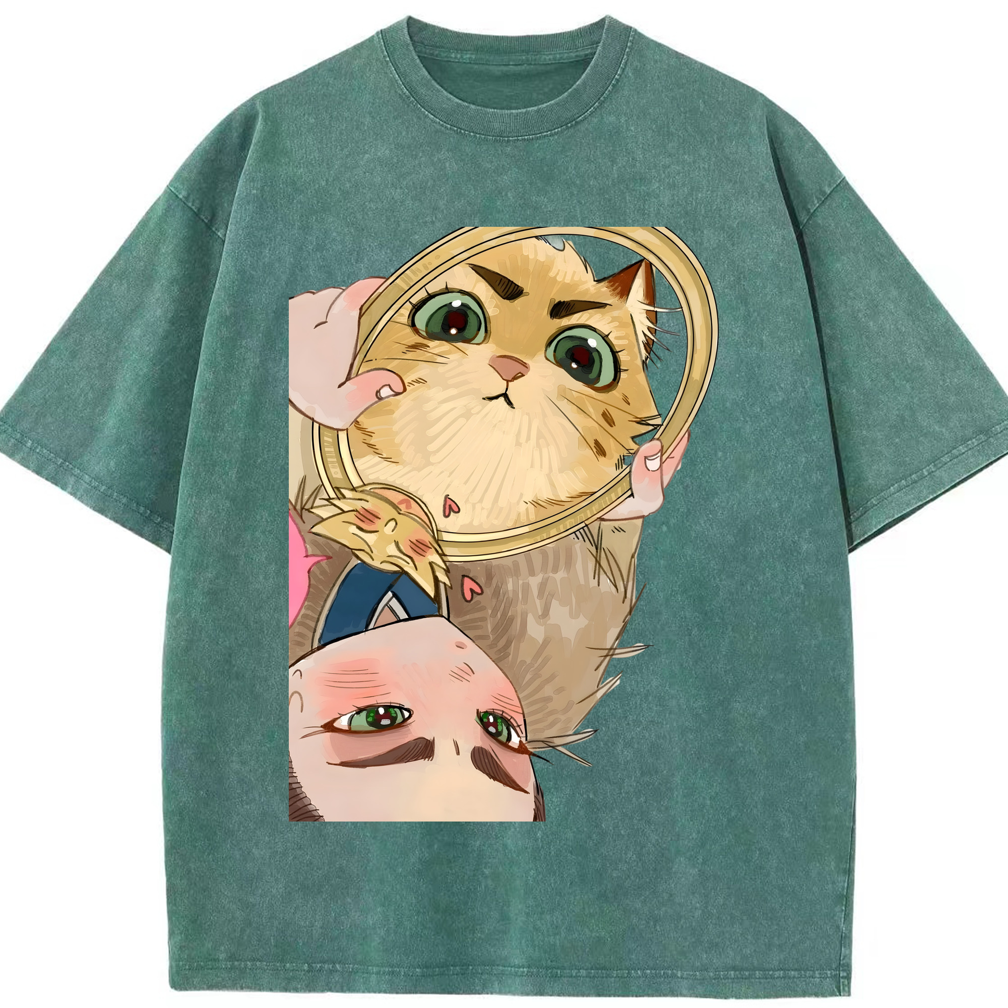 （画像用） Ne Zha 2 ナタ 魔童の大暴れ 綿100% ヴィンテージ風 半袖Tシャツ（フロントプリント）